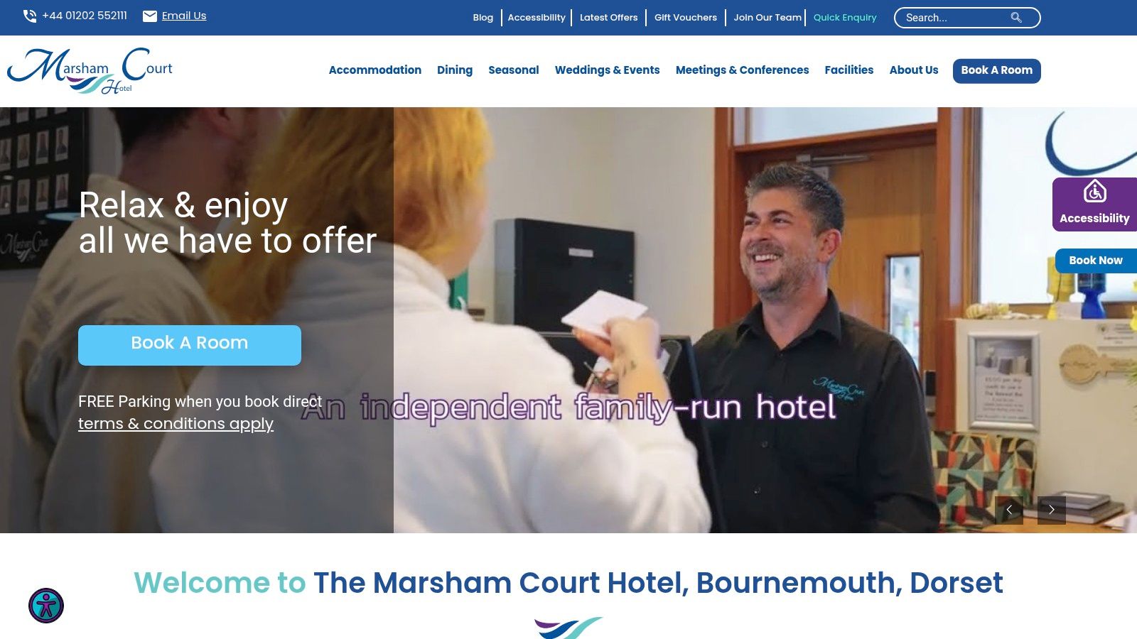 Marsham Court Hotel Bournemouth kitchen porter vacancy